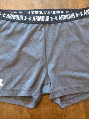 Under Armour HeatGear Gray Compression Shorts Estimated Small